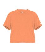 Badger Ladies Tri-Blend Crop Tee 496300 PEACH (BA) Primary
