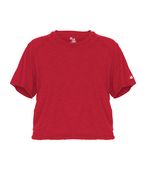 Badger Ladies Tri-Blend Crop Tee 496300 RED (BA) Primary