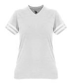 Badger Ladies Tri-Blend Fan Tee 496700 OXFORD/WHITE (BA) Primary