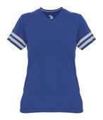 Badger Ladies Tri-Blend Fan Tee 496700 ROYAL/OXFORD (BA) Primary