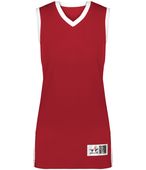 Alleson Ladies Single-Ply Basketball Jersey 539JW RED/WHITE (BA) Primary