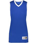 Alleson Ladies Single-Ply Basketball Jersey 539JW ROYAL/WHITE (BA) Primary