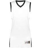 Alleson Ladies Single-Ply Basketball Jersey 539JW WHITE/BLACK (BA) Primary