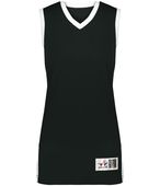 Alleson Ladies Single-Ply Basketball Jersey 539JW BLACK/WHITE (BA) Primary