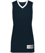 Alleson Ladies Single-Ply Basketball Jersey 539JW NAVY/WHITE (BA) Primary