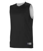 Alleson NBA Reversible Team Basketball Jersey A105BA Outside: BLACK, Inside: WHITE (BA) Primary
