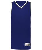 Alleson Youth Retro Basketball Jersey A53000 NAVY/GRAPHITE/WHITE (BA) Primary