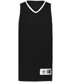 Alleson Ladies Retro Basketball Jersey A55000 BLACK/BLACK/WHITE (BA) Primary