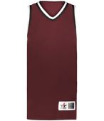 Alleson Ladies Retro Basketball Jersey A55000 MAROON/BLACK/WHITE (BA) Primary