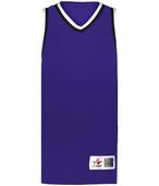 Alleson Ladies Retro Basketball Jersey A55000 PURPLE/BLACK/WHITE (BA) Primary