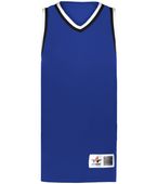 Alleson Ladies Retro Basketball Jersey A55000 ROYAL/BLACK/WHITE (BA) Primary