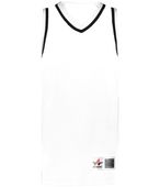 Alleson Ladies Retro Basketball Jersey A55000 WHITE/BLACK/WHITE (BA) Primary