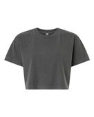American Apparel Women's Garment-Dyed Heavyweight Cropped Tee 1302GD FADED BLACK Primary