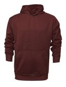 Baw Men's Heather Pullover Hooded Sweatshirts MAROON Primary