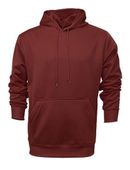 Baw Men's Heather Pullover Hooded Sweatshirts CARDINAL Primary