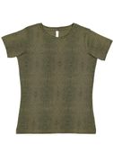 LAT Sportswear Ladies Fine Jersey Tee GREEN REPTILE Primary