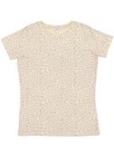 LAT Sportswear Ladies Fine Jersey Tee NATURAL LEOPARD Primary