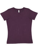 LAT Sportswear Ladies Fine Jersey Tee PLUM Primary