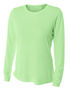 A4 Women's Long Sleeve Performance Crew Shirt NW3002 LIGHT LIME Primary