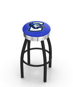 Creighton U Ribbed Ring Black or Chrome Bar Stool