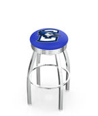 Creighton U Ribbed Ring Black or Chrome Bar Stool