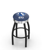 Eastern Illinois Ribbed Ring Blk/Chrome Bar Stool