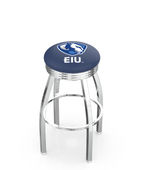 Eastern Illinois Ribbed Ring Blk/Chrome Bar Stool