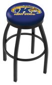Holland Kent St U Flat Black/Chrome Ring Bar Stool