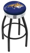 Montana St Univ Ribbed Ring Blk/Chrome Bar Stool