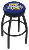 Holland Marquette U Flat Blk/Chrome Ring Bar Stool
