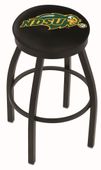 North Dakota St U Flat Blk/Chrm Ring Bar Stool Blk