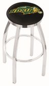 North Dakota St Uni Flat Ring Chrome Bar Stool Blk