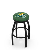 Northern Michigan U Flat Blk/Chrome Ring Bar Stool