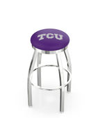 Holland TCU Flat Ring Chrome Bar Stool