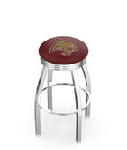 Texas State Univ Ribbed Ring Blk/Chrome Bar Stool