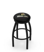 Wright State Univ Flat Blk/Chrome Ring Bar Stool