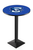 Creighton Univ Blk/Chrome Square Base Pub Table