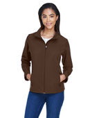 Team 365 Ladies Leader Soft Shell Jacket SPORT DARK BROWN Pocket