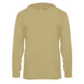Badger Sport Adult/Youth B-Core LS Hood Tee VEGAS GOLD Front