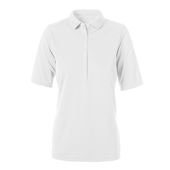 Zorrel Ladies Rockhurst Syntrel Tonal Stripe Jacquard Polo Shirt WHITE Pocket