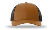 Richardson 115 Low Pro Mesh Back Trucker Cap CARAMEL/BLACK Front