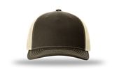 Richardson 112FP Five Panel Trucker CHOCOLATE CHIP/BIRCH Front