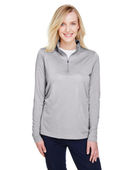Team 365 Ladys Zone Sonic Heather 1/4 Zip Jacket ATHLETIC HEATHER Pocket