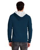 Next Level Unisex French Terry Zip Up Hoody MIDNIGHT NAVY/HEATHER GRAY Back