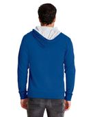 Next Level Unisex French Terry Zip Up Hoody ROYAL/HEATHER GRAY Back