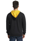Next Level Unisex French Terry Zip Up Hoody BLACK/GOLD Back