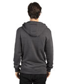 Threadfast Unisex Ultimate Full-Zip Hooded Jacket CHARCOAL HEATHER Back