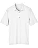 North End Mens Jaq Snap-Up Stretch Perform Polo WHITE Pocket
