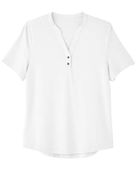 North End Ladies' Jaq Snap-Up Stretch Perform Polo WHITE Pocket