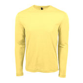 Primease Mens Long Sleeve Tri-Blend Tee LEMON HEATHER Front